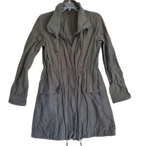 Eileen Fisher Jacket‎ Womens XS Snaps Green Drawstring